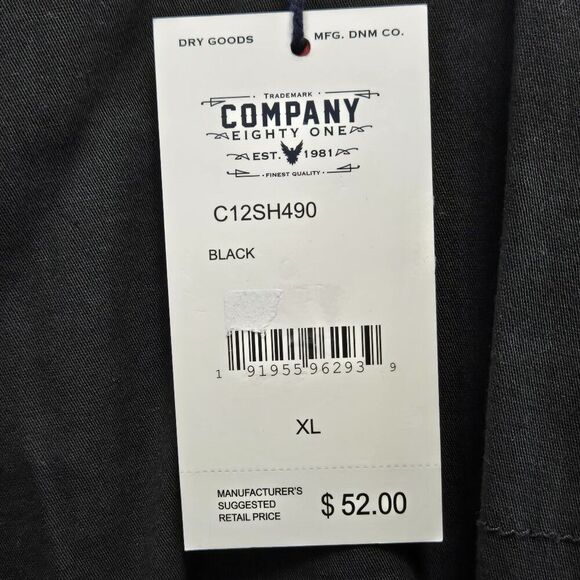NWT MEN'S COMPANY EIGHTY ONE C12SH490 BLACK BELTED CARGO COTTON SHORTS XL - Picture 5 of 12